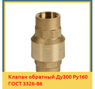 Клапан обратный Ду300 Ру160 ГОСТ 3326-86 в Кокшетау