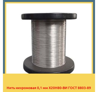 Нить нихромовая 0,1 мм Х20Н80-ВИ ГОСТ 8803-89 в Кокшетау