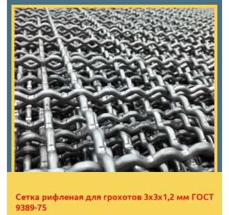 Сетка рифленая для грохотов 3х3х1,2 мм ГОСТ 9389-75 в Кокшетау